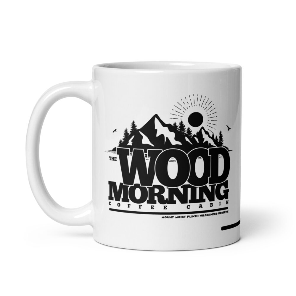 The Wood Morning Coffee Cabin ceramic mug - Black