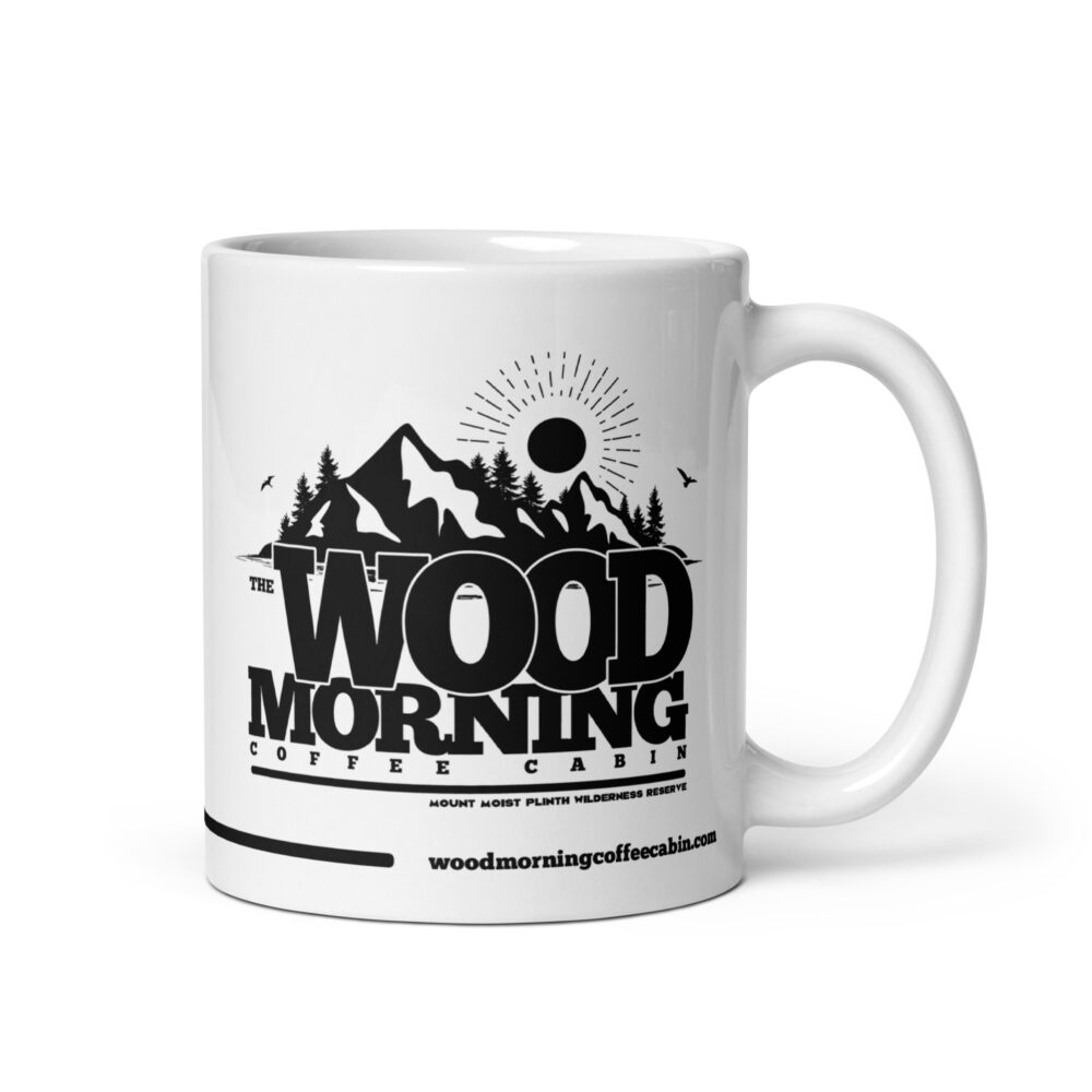 The Wood Morning Coffee Cabin ceramic mug - Black