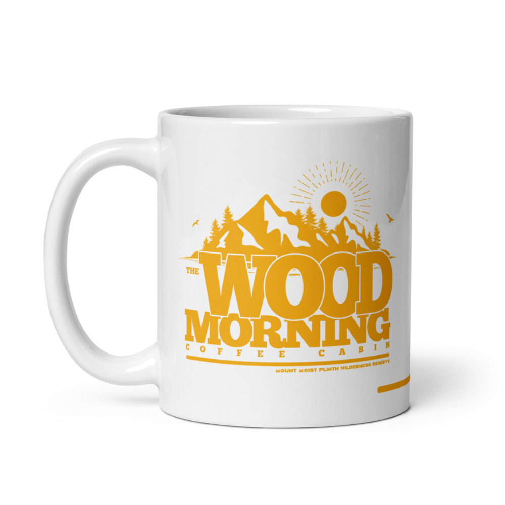 The Wood Morning Coffee Cabin ceramic mug - Gold