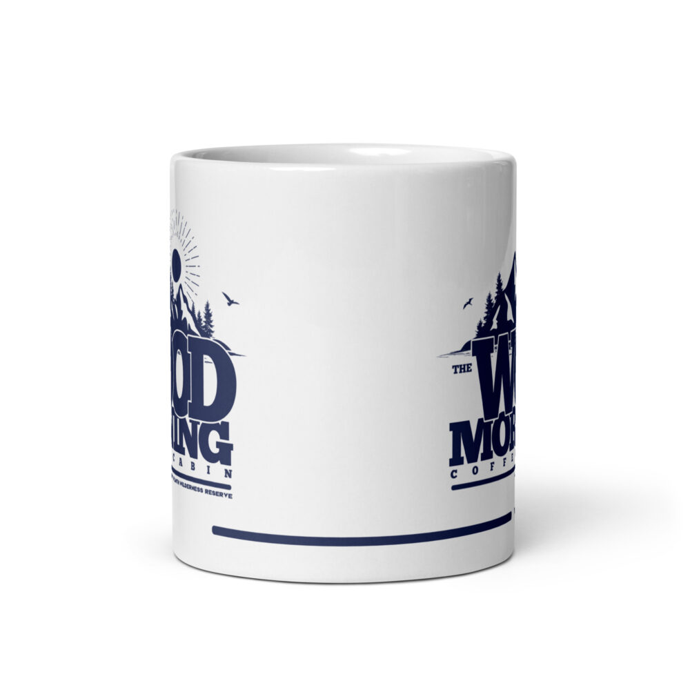 The Wood Morning Coffee Cabin ceramic mug - Navy