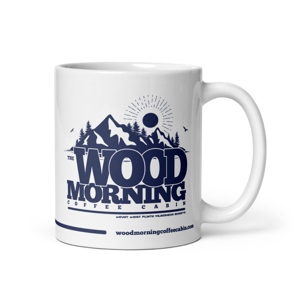 The Wood Morning Coffee Cabin ceramic mug - Navy