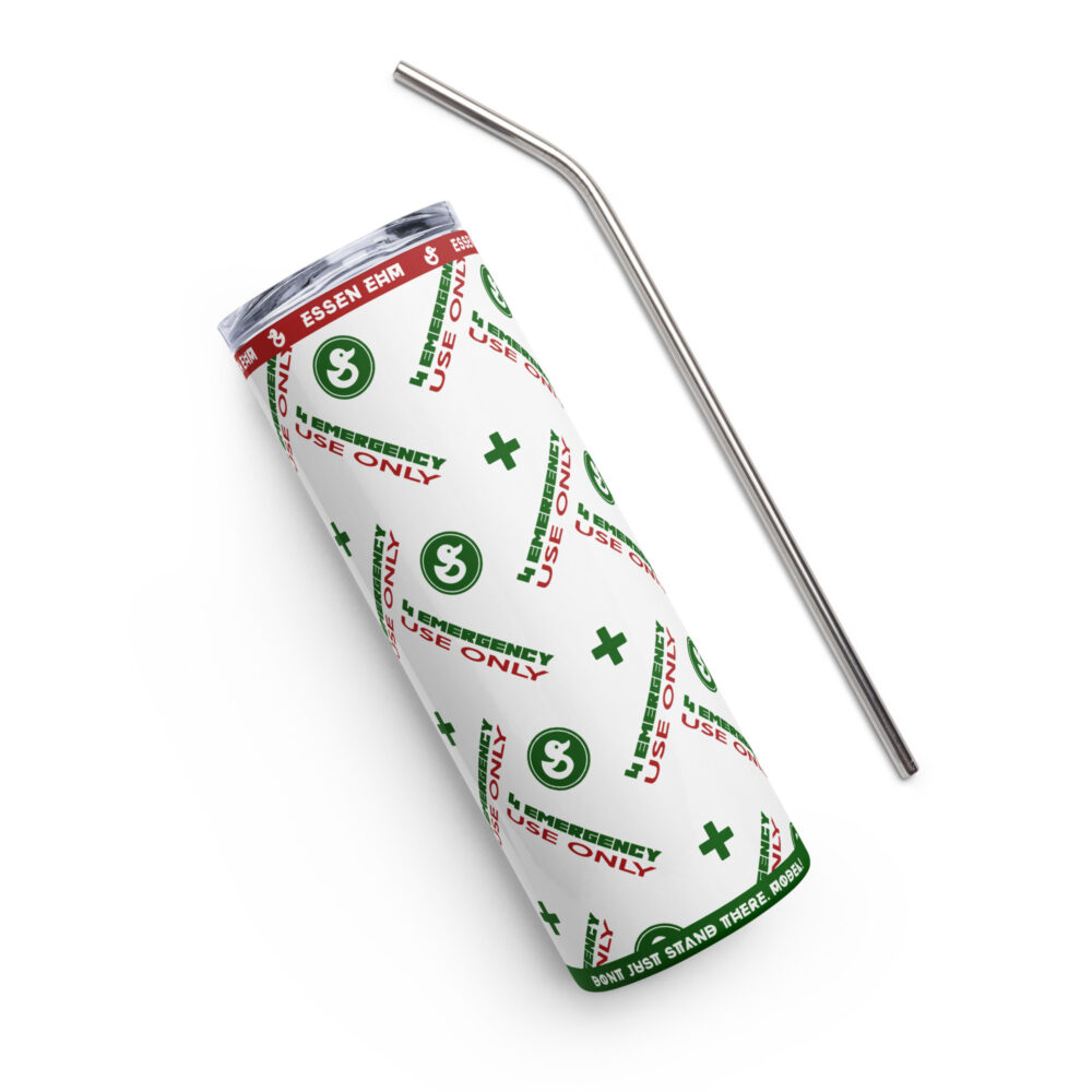 4 emergency use only stainless steel drink tumbler