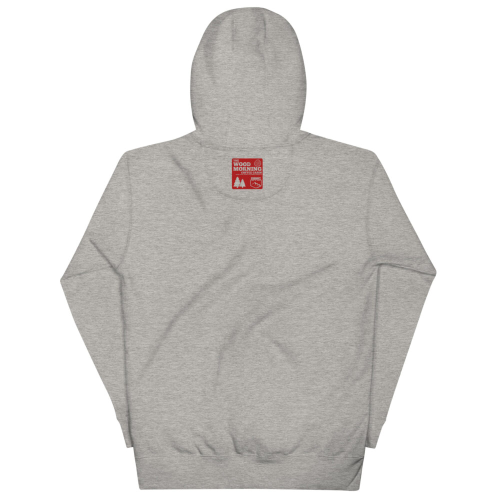 Wood Morning Coffee Cabin Squirrel Hoodie - Athletic Grey