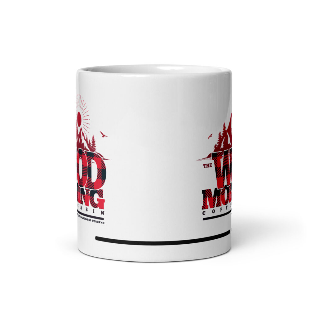 Woodie Tartan Mug Wood Morning Coffee Cabin