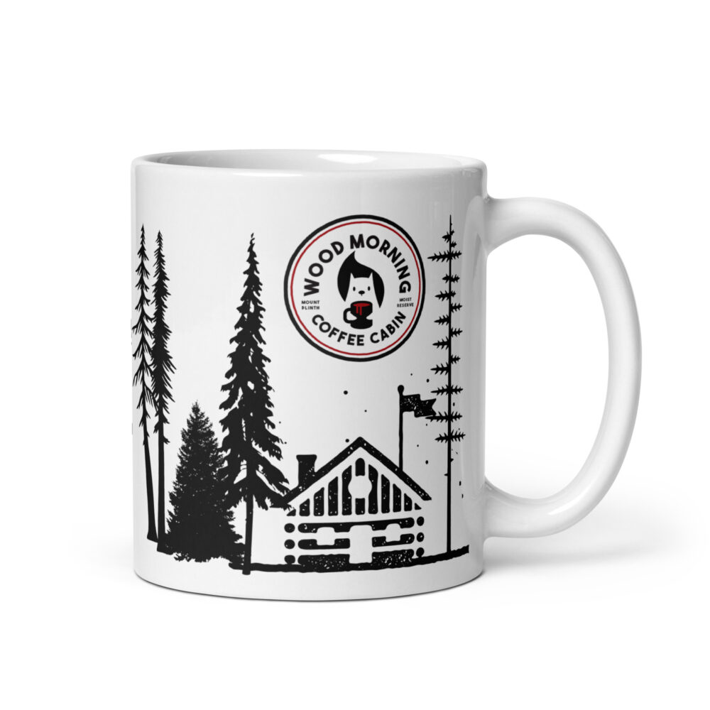 A Wood Morning starts with a Stiff Brew Cabin Mug - Black