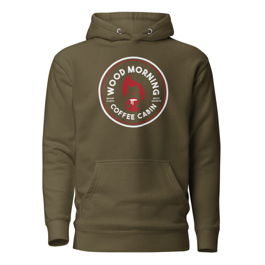 The Wood Morning Coffee Cabin Squirrel Heritage Hoodie