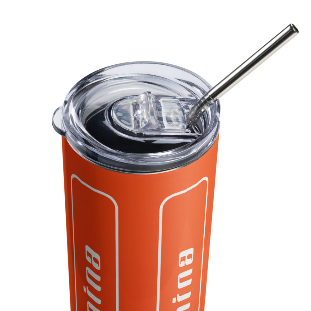 Stamina - 660mL Stainless Steel Tumbler with Plastic Lid and Stainless Steel Straw