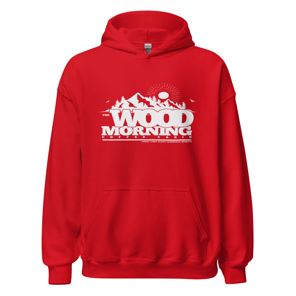 Wood Morning Coffee Cabin Hiker Hoodie 23