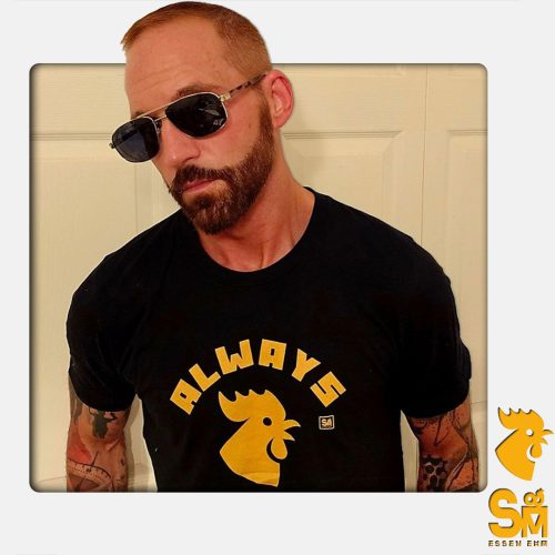 Always Over Cock tshirt worn by model