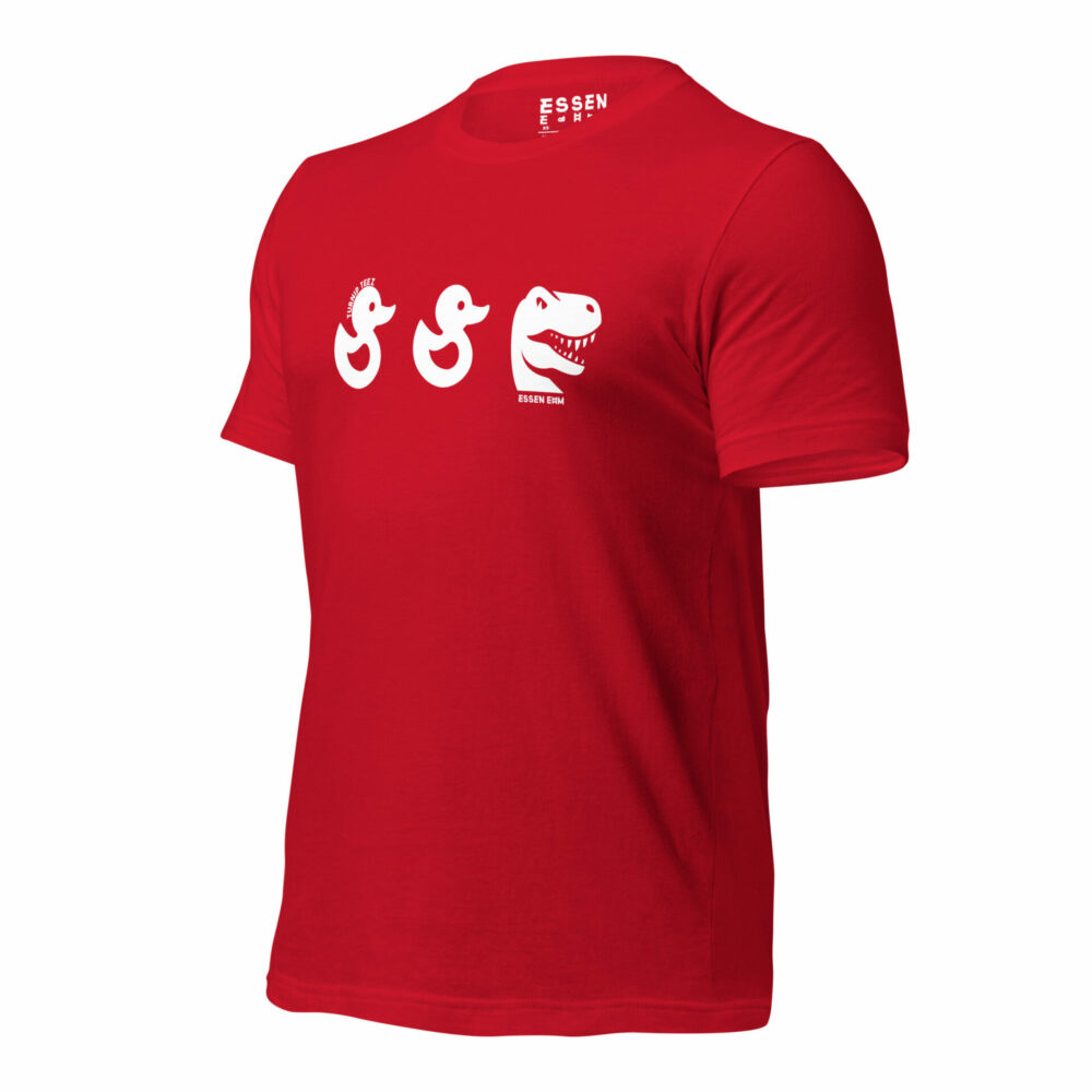 Duck Duck Goose - White on Red T-Shirt
