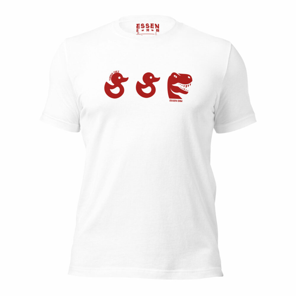 Duck Duck Goose - Red on White T-Shirt