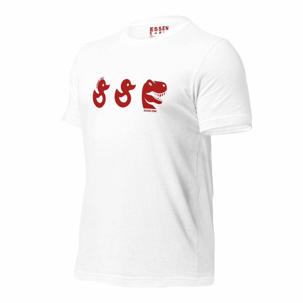 Duck Duck Goose - Red on White T-Shirt
