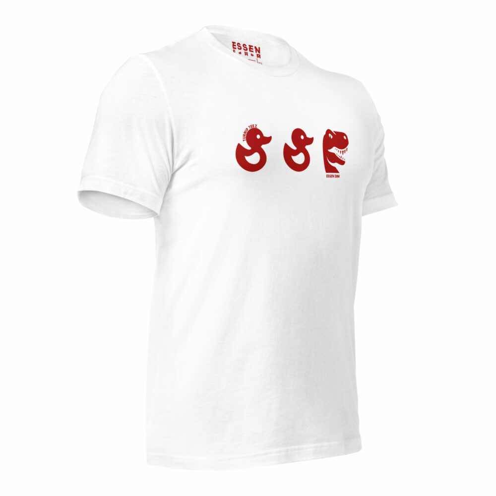 Duck Duck Goose - Red on White T-Shirt